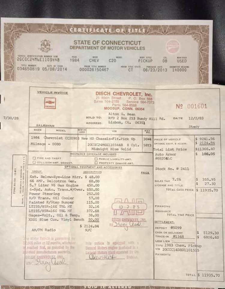 1984 Chevrolet C/K Pickup 2500 Standard Cab Pickup