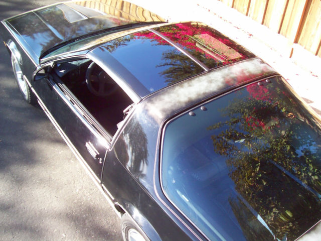 1984 BLACK with SILVER TRIM (STOCK) Chevrolet Camaro TWO DOOR SEDAN with T-TOP