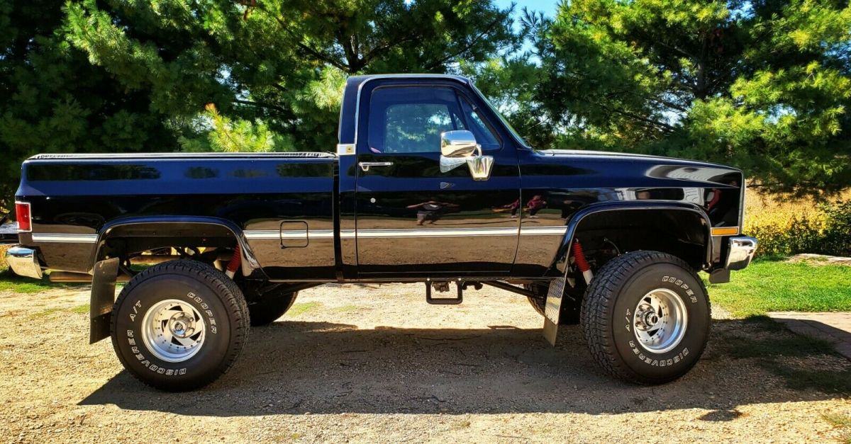 1984 Black Chevrolet K10 Standard Cab Pickup