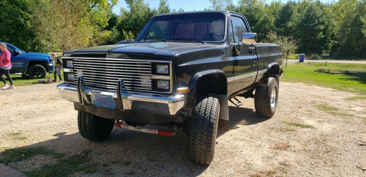 1984 Black Chevrolet K10 Standard Cab Pickup