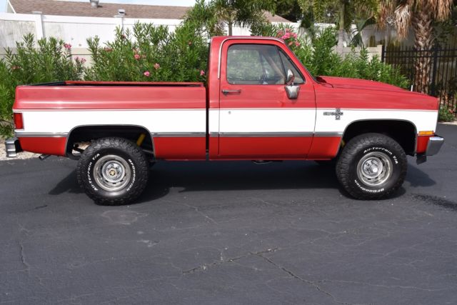 1984 Red Chevrolet C-10 Shortbed Pickup