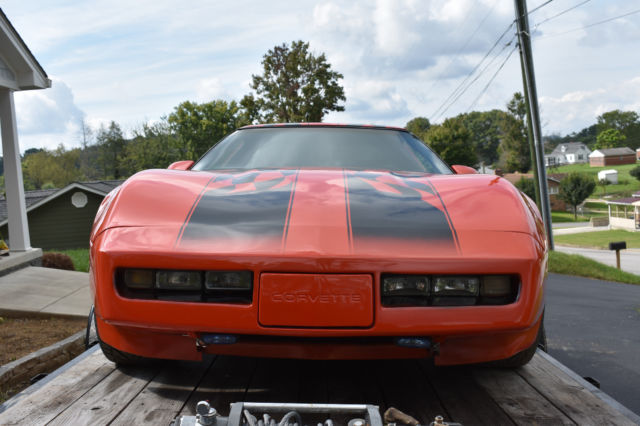 1984 Orange Chevrolet Corvette Coupe