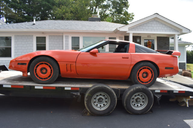 1984 Orange Chevrolet Corvette Coupe