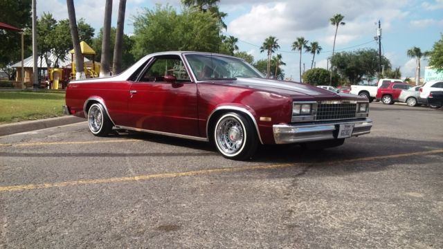 1984 Burgundy/Silver Chevrolet El Camino Standard Cab Pickup