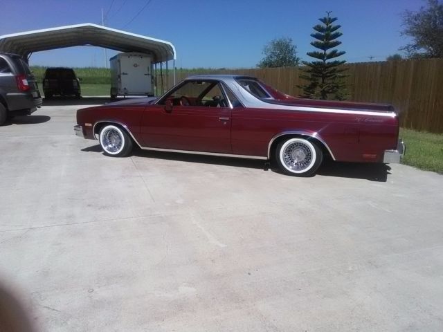 1984 Burgundy/Silver Chevrolet El Camino Standard Cab Pickup
