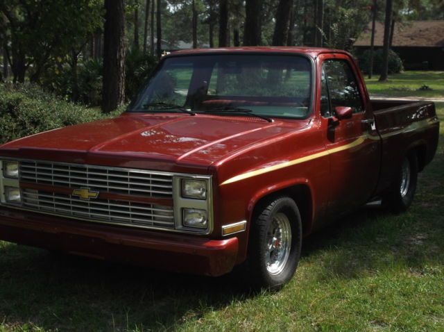 1984 Burgundy Chevrolet C-10 Standard Cab Pickup