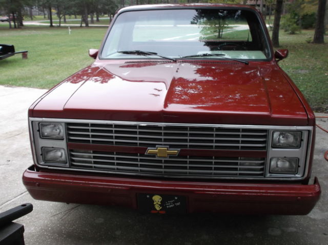 1984 Burgundy Chevrolet C-10 Standard Cab Pickup
