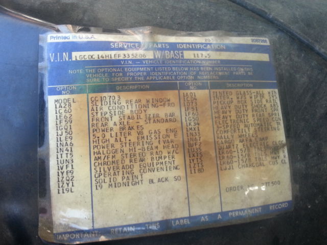 1984 Black Chevrolet C-10 reg cab