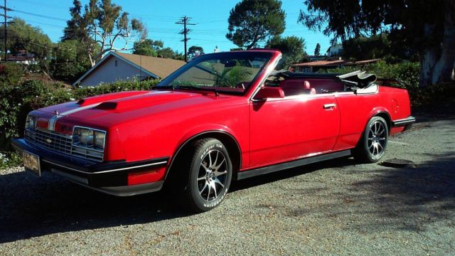 1984 Red Chevrolet Celebrity Convertible