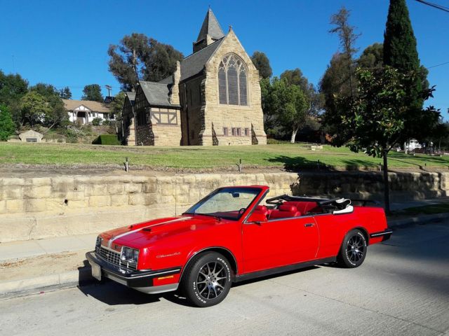1984 Red Chevrolet Celebrity Convertible