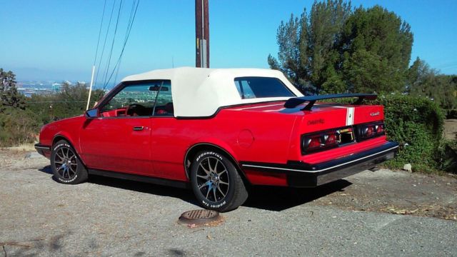 1984 Red Chevrolet Celebrity Convertible