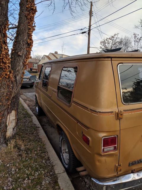 1984 Brown Chevrolet G20 Van Extended Passenger Van