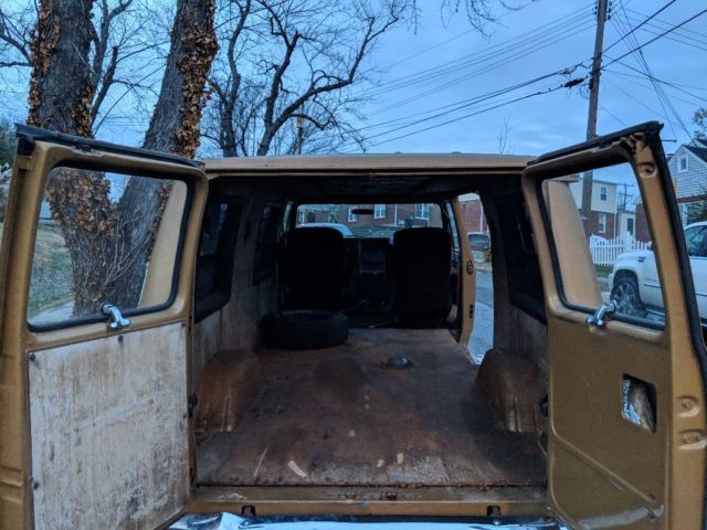 1984 Brown Chevrolet G20 Van Extended Passenger Van
