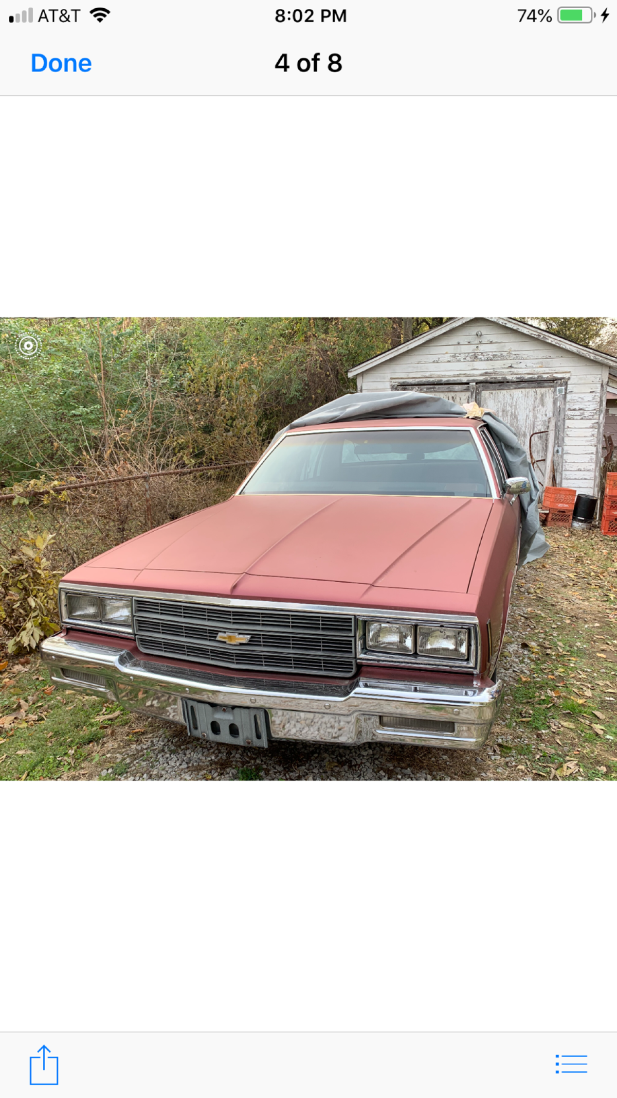 1984 Maroon Chevrolet Impala Sedan