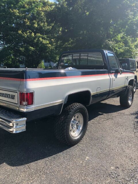1984 Blue and Silver Chevrolet C/K Pickup 2500 Standard Cab Pickup