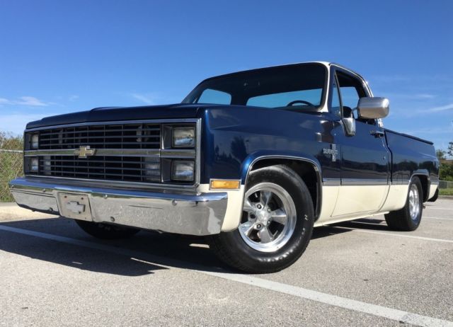 1984 MEDIUM BLUE/WHITE Chevrolet C-10 PICKUP