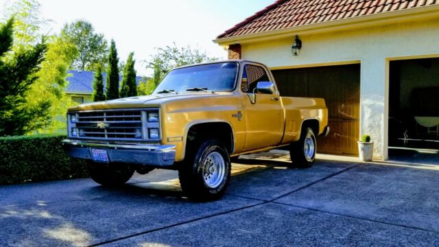 1984 Gold Chevrolet Silverado 1500 Standard Cab Pickup