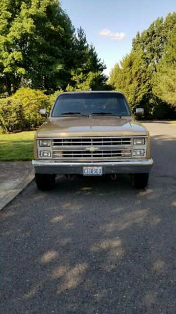 1984 Gold Chevrolet Silverado 1500 Standard Cab Pickup