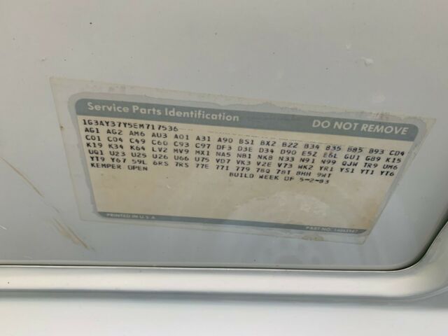 1984 White Oldsmobile Eighty-Eight Coupe