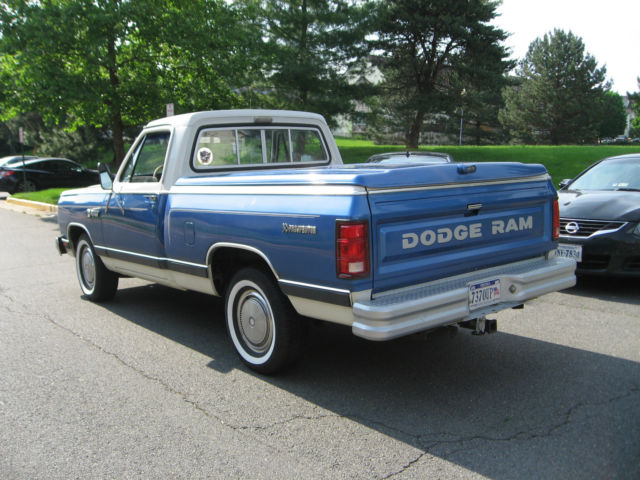 1984 Blue and White Dodge Other Pickups 2 door D100