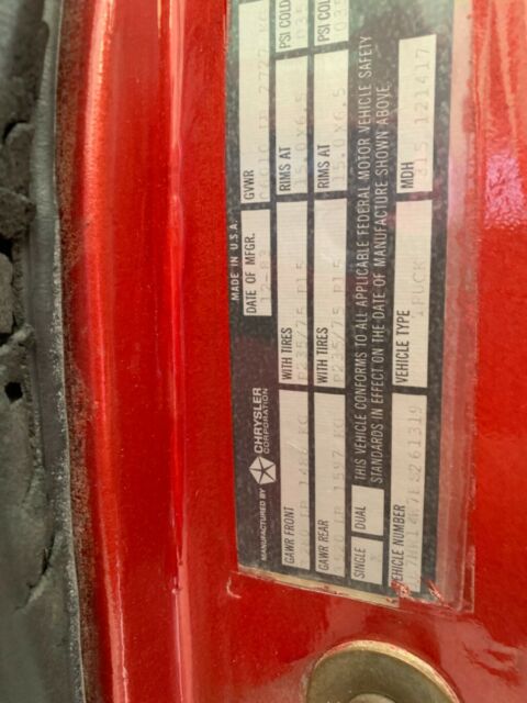 1984 Red Dodge W150 Standard Cab Pickup