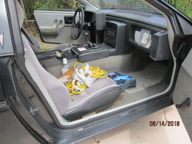 1984 Black Pontiac Fiero Coupe