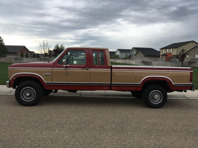 1984 RED & TAN Ford F-250 Extended Cab Pickup