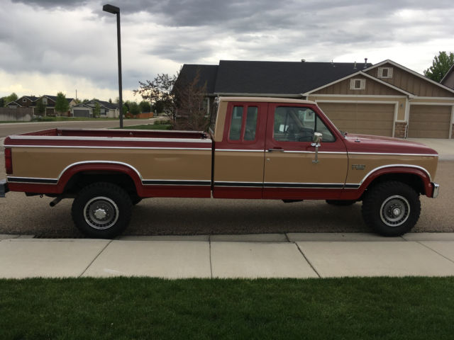 1984 RED & TAN Ford F-250 Extended Cab Pickup