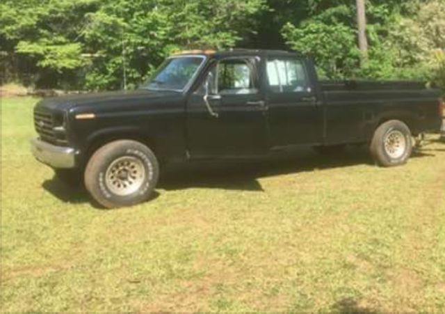 1984 Black Ford F-350 Extended Crew Cab Pickup