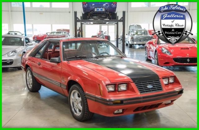 1984 Red Ford Mustang Hatchback