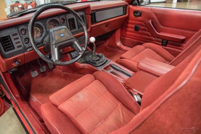 1984 Red Ford Mustang Hatchback