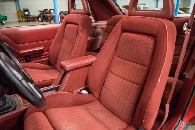 1984 Red Ford Mustang Hatchback