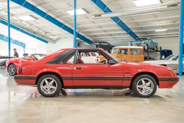 1984 Red Ford Mustang Hatchback
