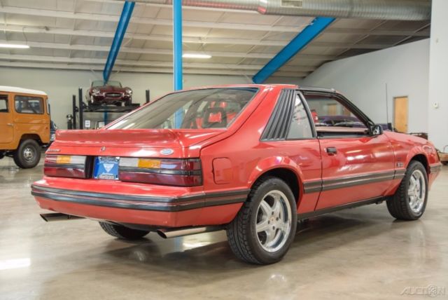 1984 Red Ford Mustang Hatchback
