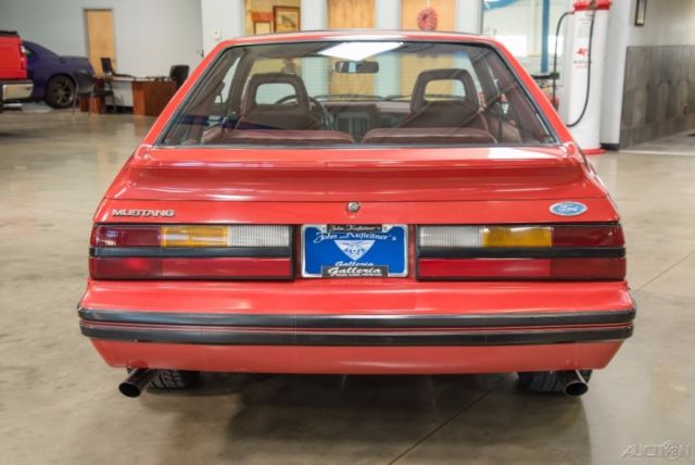 1984 Red Ford Mustang Hatchback
