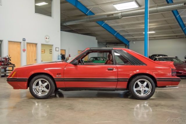 1984 Red Ford Mustang Hatchback