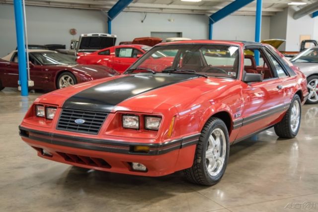 1984 Red Ford Mustang Hatchback