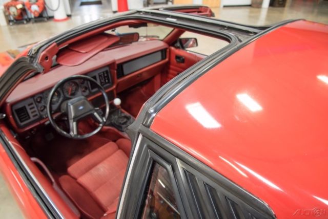 1984 Red Ford Mustang Hatchback