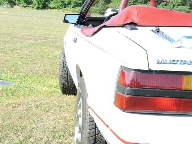 1984 White Ford Mustang Convertible