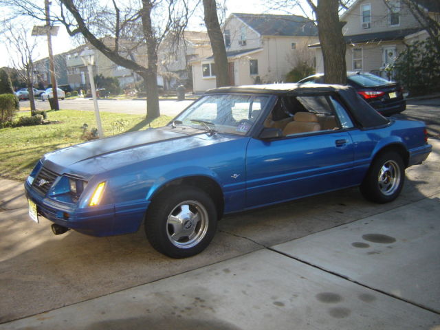 1984 Blue Ford Mustang Convertible