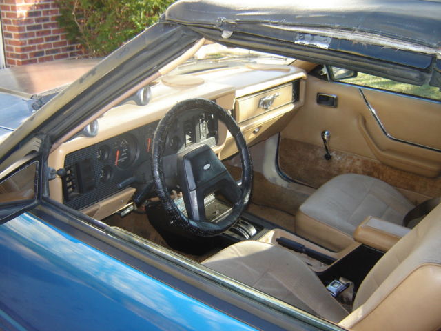 1984 Blue Ford Mustang Convertible