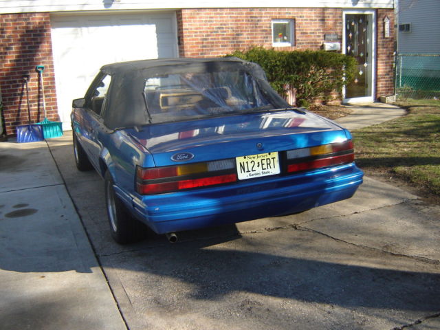1984 Blue Ford Mustang Convertible