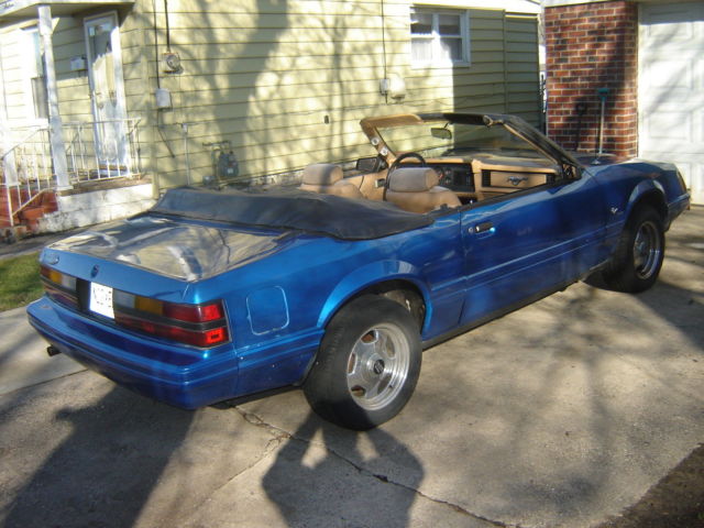 1984 Blue Ford Mustang Convertible