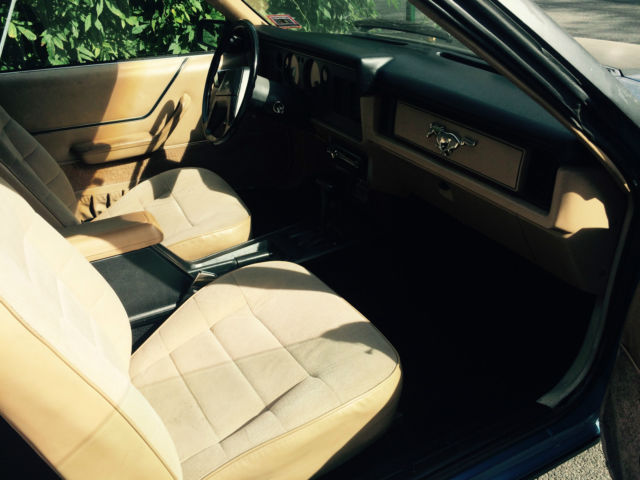 1984 Blue Ford Mustang Convertible