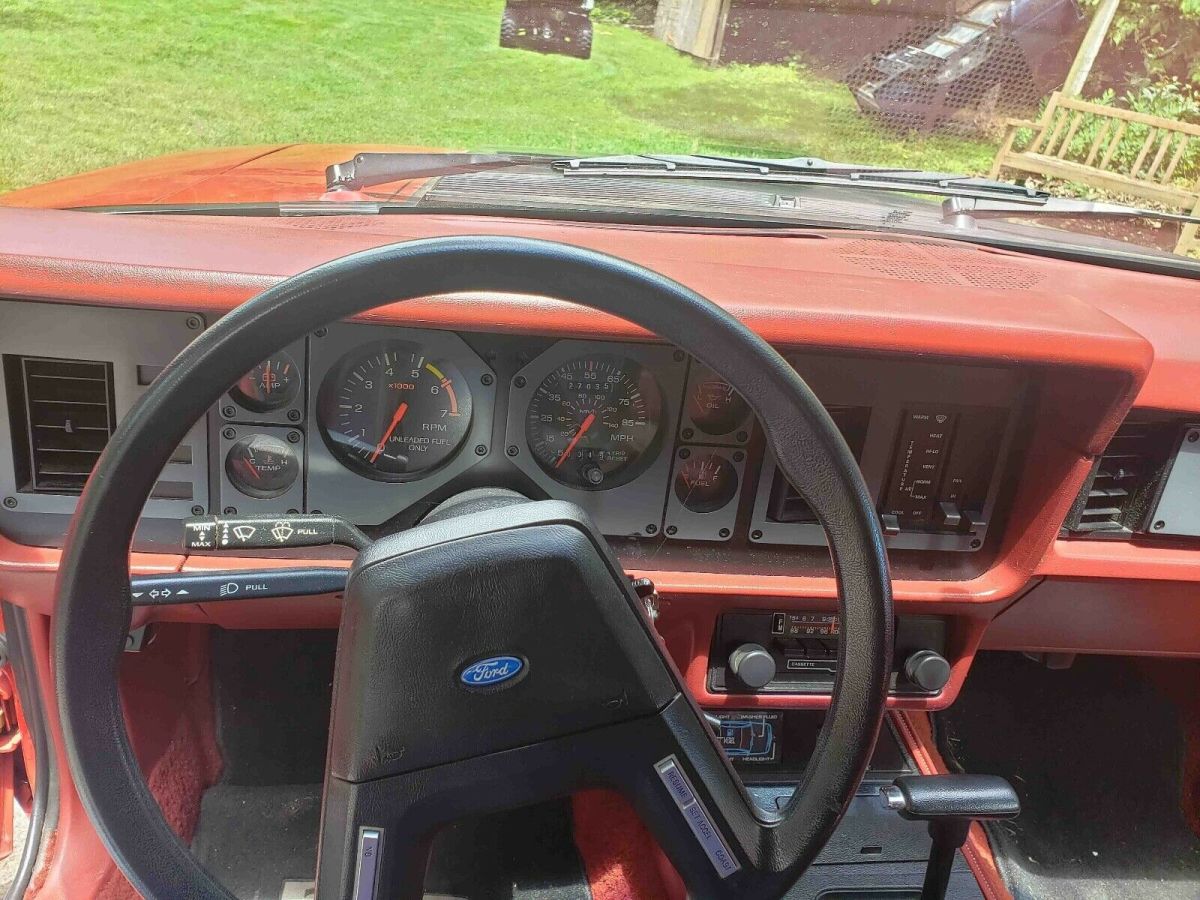 1984 Red Ford Mustang Convertible