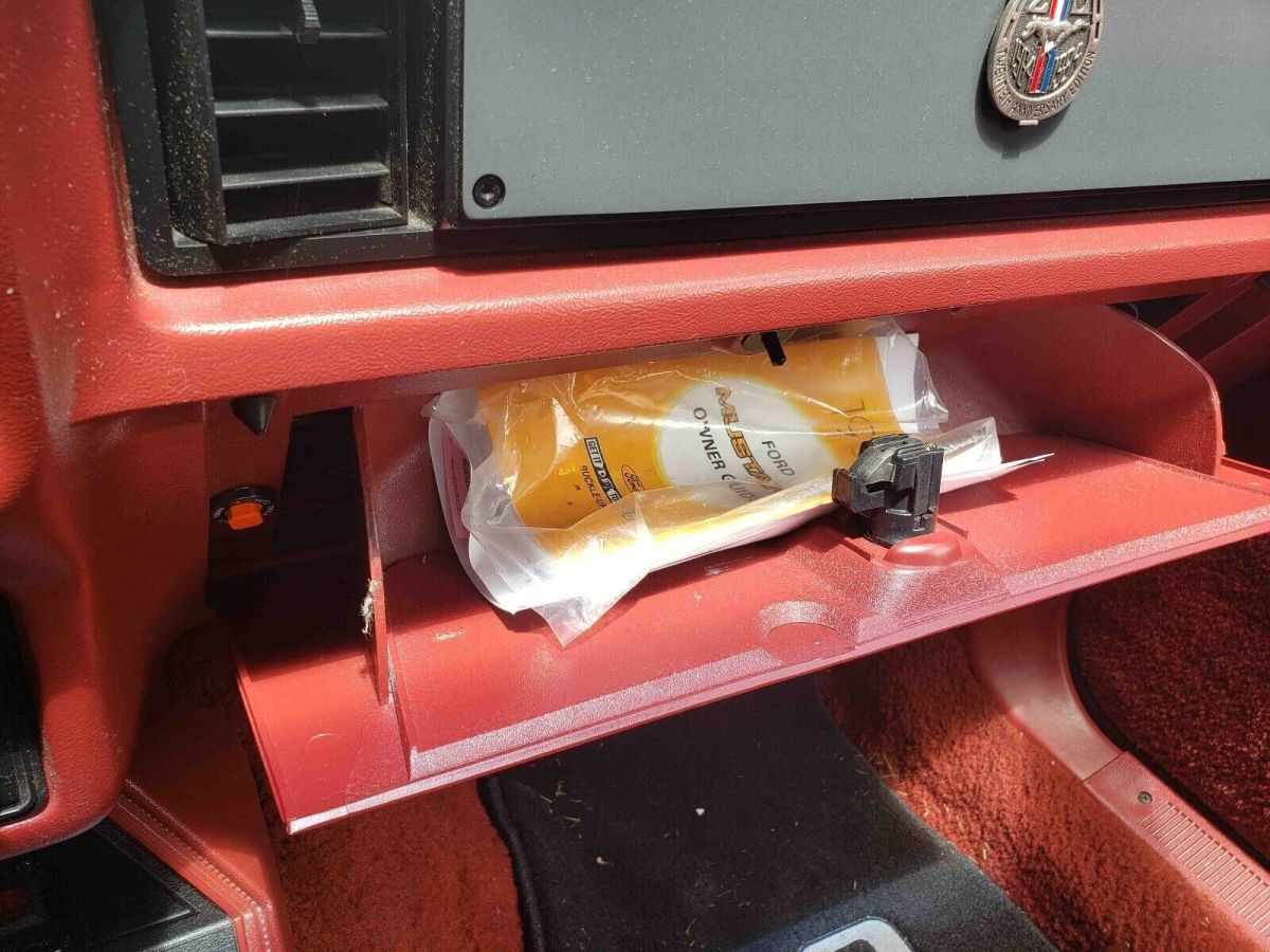 1984 Red Ford Mustang Convertible