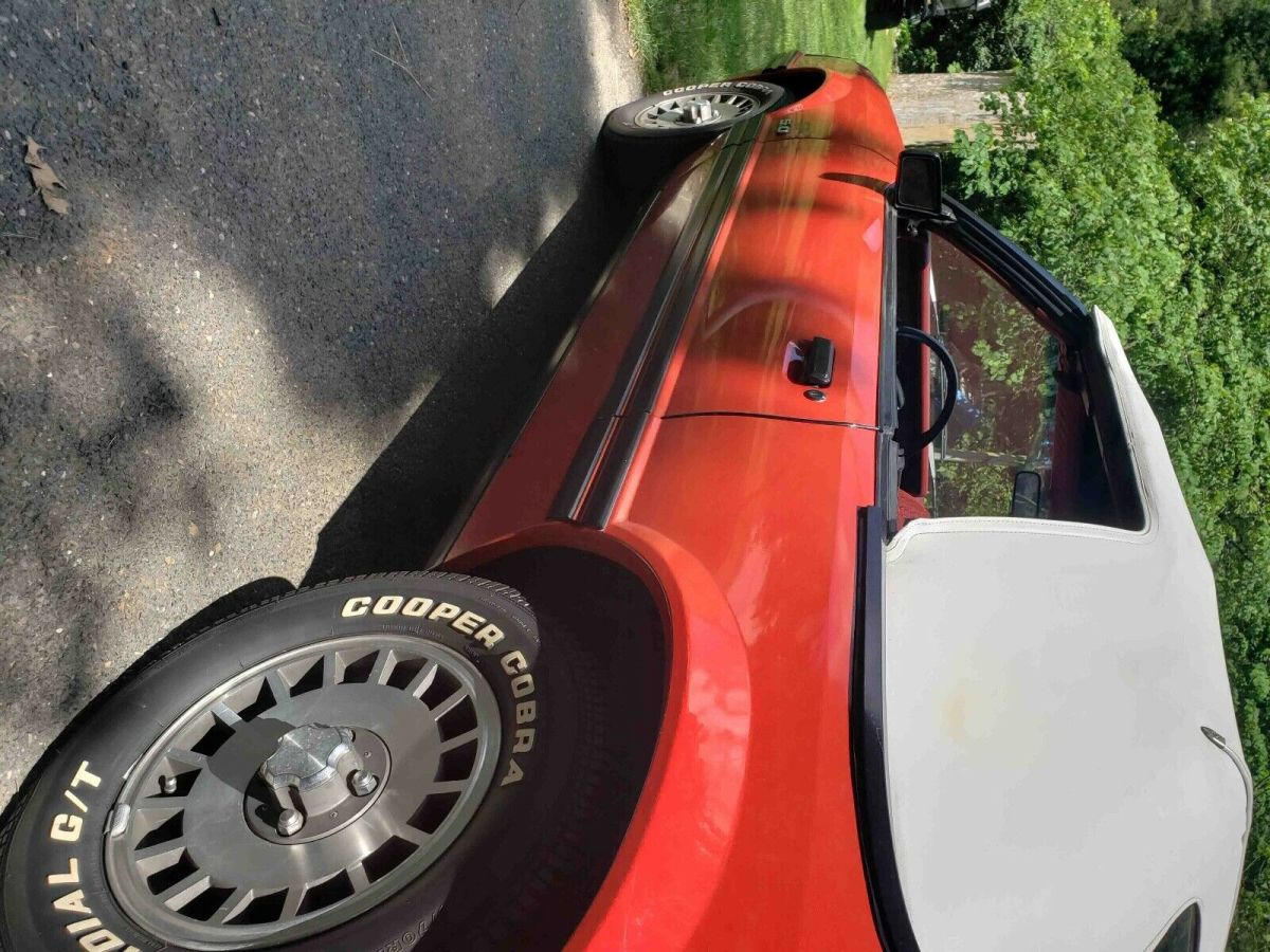 1984 Red Ford Mustang Convertible