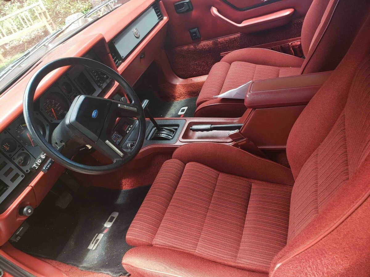 1984 Red Ford Mustang Convertible