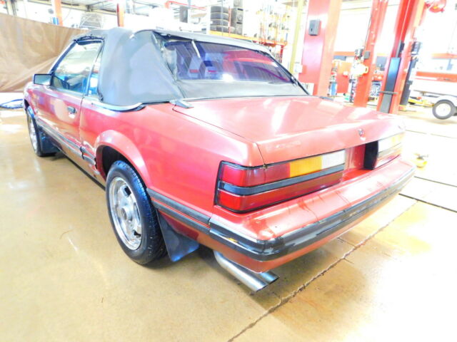 1984 Red Ford Mustang Convertible