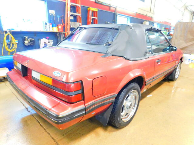 1984 Red Ford Mustang Convertible